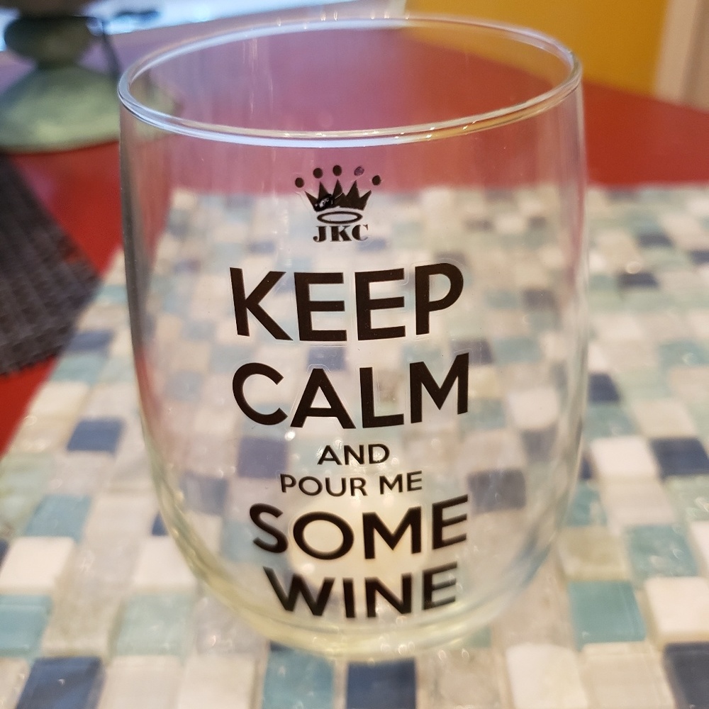 Stemless wine glass